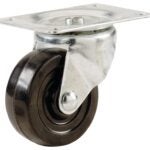 Shepherd Hardware 9478 Swivel Caster, 2-1/2 in Dia Wheel, 1-1/8 in W Wheel, Rubber Wheel, 100 lb