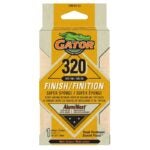 Gator 734401220 Sanding Sponge, 5 in L, 3 in W, 320 Grit, Aluminum Oxide Abrasive