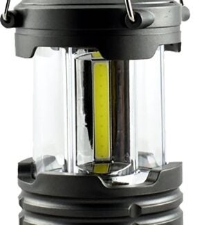 Dorcy 41-6527 Pop-Up COB Lantern, AA Battery, LED Lamp, 500 Lumens Lumens, Black/Gray