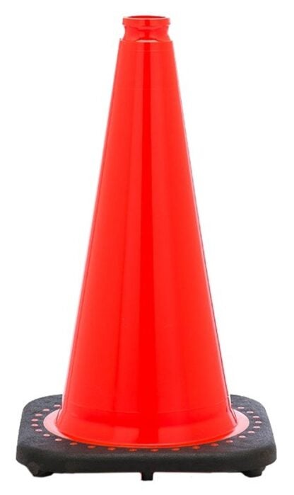 JBC Revolution RS RS70032C Traffic Safety Cone, 28 in H Cone, PVC Cone, Fluorescent Orange Cone