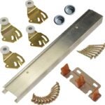 Johnson Hardware 2200722D By-Pass Door Hardware Set, 71 in L Track, For: 50 lb Sliding Doors