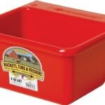 Little Giant MF6RED Hook Over Feeder, 6 qt Volume, DuraFlex Plastic, Red