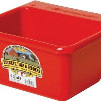 Little Giant MF6RED Hook Over Feeder, 6 qt Volume, DuraFlex Plastic, Red