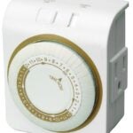 Woods 50001 Mechanical Timer, 15 A, 125 V, 1875 W, 24 hr Time Setting, 24 On/Off Cycles Per Day Cycle, White