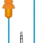 Plugfones Guardian PG-UO Earphones, 23/26 dB SPL, Light Blue/Orange