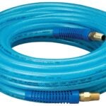 Tru-Flate 12-50E Air Hose, 1/4 in OD, 50 ft L, MNPT, 300 psi Pressure, Polyurethane, Blue