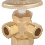 Moen M-Line Series M4726 Shut-Off Valve, 3/8 x 3/8 x 5/8 in Connection, Compression, Brass Body