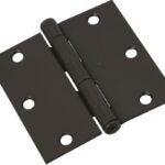 National Hardware N830-203 Door Hinge, Steel, Oil-Rubbed Bronze, Non-Rising, Removable Pin, Full-Mortise Mounting