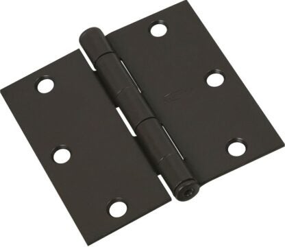 National Hardware N830-203 Door Hinge, Steel, Oil-Rubbed Bronze, Non-Rising, Removable Pin, Full-Mortise Mounting