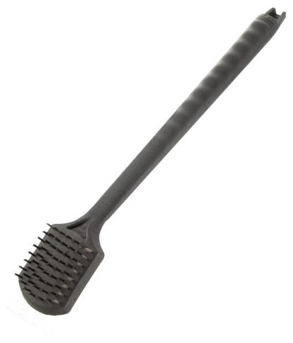 Omaha BBQ1010 Grill Brush with Scraper, 3 in L Brush, 2-1/2 in W Brush, Stainless Steel Bristle, Stainless Steel Bristle