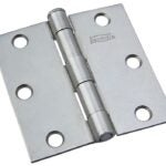 National Hardware N139-808 Broad Hinge, 3 in W Frame Leaf, 0.088 in Thick Frame Leaf, Cold Rolled Steel, Steel, 50 lb