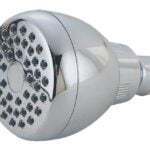 Boston Harbor B11041CP Shower Head, 1.75 gpm, 1/2-14 NPT Connection, Threaded, 1-Spray Function, Plastic, Chrome