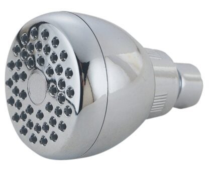 Boston Harbor B11041CP Shower Head, 1.75 gpm, 1/2-14 NPT Connection, Threaded, 1-Spray Function, Plastic, Chrome