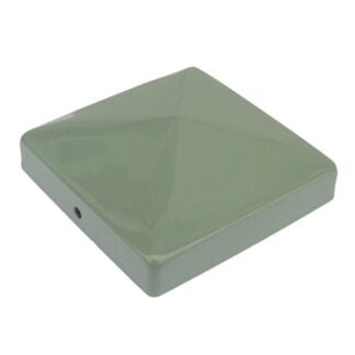 Pylex 12025 Post Cap, 4 in L, 4 in W, Steel, Khaki, Powder-Coated