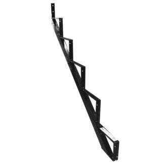 Pylex 13905 Stair Riser, 45 in H, 40 mm L, 60 mm W, Steel, Black, Baked Powder-Coated Sells in Quantity of 2