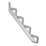 Pylex 14024 Stair Riser, 36-1/4 in L, 74 in W, Aluminum, White, Powdered Sells in Quantity of 2