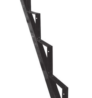 Pylex 13907 Stair Riser, 63-1/2 in L, 71-3/4 in W, Steel, Black, Baked Powder-Coated