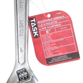 Task T7906 Adjustable Wrench, 15 in OAL, 13/16 in Jaw, Carbon Steel, Chrome