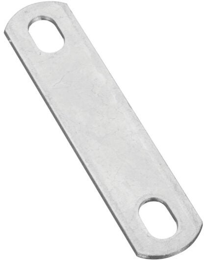 National Hardware 2191BC Series N222-331 U-Bolt Plate, 4.88 in L, 1.02 in W, 0.44 in Bolt Hole, Steel, Zinc Sells in Quantity of 10