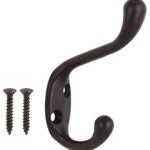 ProSource H6271007ORB-PS Coat and Hat Hook, 22 lb, 2-Hook, 1-1/64 in Opening, Zinc, Oil-Rubbed Bronze