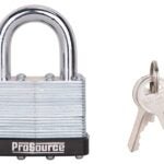 ProSource HD00038-3L Padlock, Standard Shackle, 11/32 in Dia Shackle, 1-1/2 in H Shackle, Steel Shackle, Steel Body