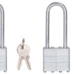 ProSource HD00020L-D-3L2 Padlock Set, Standard Shackle, 1/4 in Dia Shackle, 2-3/4 in H Shackle, Steel Shackle