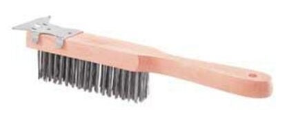 Hyde Richard Series 03250 Wire Brush, 1 in L Trim, Carbon Steel Bristle