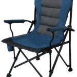 Seasonal Trends DPF01021-OR Deluxe Folding Camping Chair, 70 cm W, 68 cm D, 113.5 cm H, 300 lb Capacity