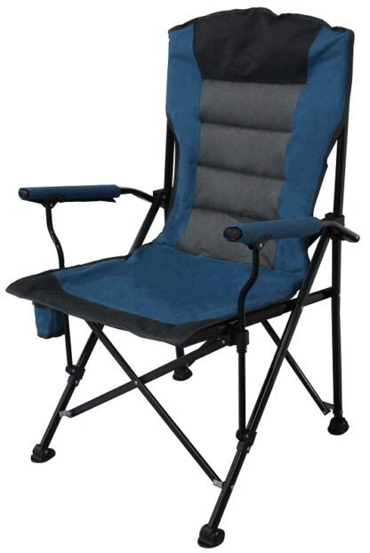 Seasonal Trends DPF01021-OR Deluxe Folding Camping Chair, 70 cm W, 68 cm D, 113.5 cm H, 300 lb Capacity