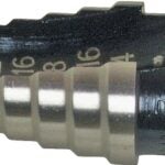 IRWIN Unibit 10233 Step Drill Bit, 1/4 to 3/4 in Dia, 1-Flute, 3/8 in Dia Shank, Hex Shank