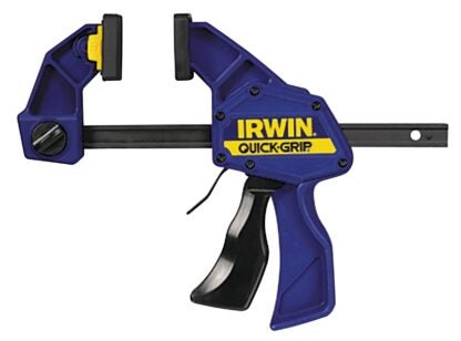 Irwin 1964717 One Handed Bar Clamp, 6 in Opening, 300 lb, 3-3/16 in D Throat, Heat Treated Steel