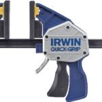 Irwin QUICK-GRIP 1964714 One-Handed Bar Clamp, 600 lb, 24 in Max Opening Size, 3-5/8 in D Throat, Plastic/Steel Body