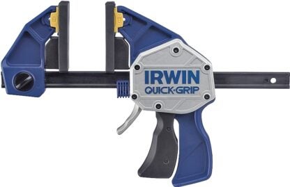 Irwin QUICK-GRIP 1964714 One-Handed Bar Clamp, 600 lb, 24 in Max Opening Size, 3-5/8 in D Throat, Plastic/Steel Body