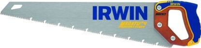 IRWIN 2011204 Coarse Cut Saw, 20 in L Blade, 9 TPI, Steel Blade, Cushion-Grip Handle, Hardwood/Rubber Handle