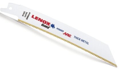 Lenox Gold 21067614GR Reciprocating Saw Blade, 3/4 in W, 6 in L, 14 TPI