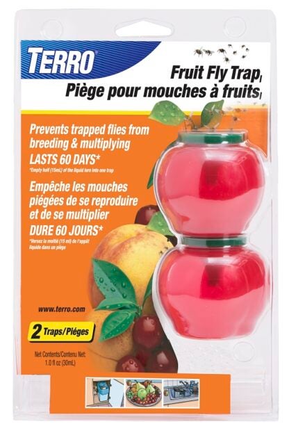 Terro T2502CAN Fruit Fly Trap, Liquid, Vinegar, 1 fl-oz