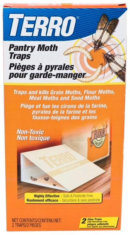 Terro T2900CAN Pantry Moth Trap, Solid, Mild Fruity, 11 in L Trap, 4-7/8 in W Trap