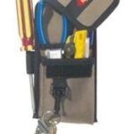 Kuny's Tool Works Series PH47 Tool Holder, 4-Pocket, Polyester, Black, 5-1/4 in W, 8-1/2 in H