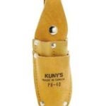 Kuny's Tool Works Series PH40 Pen/Pencil Holder, 2-Pocket, Leather, Tan, 2-3/4 in W, 7-3/4 in H