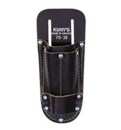 Kuny's Tool Works Series PH38 Tool Pouch, 1-Pocket, Leather, Black, 3-1/4 in W, 9 in H