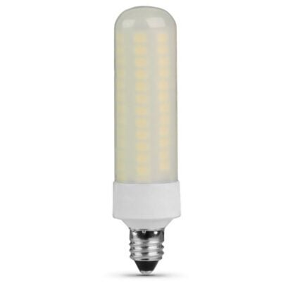 Feit Electric BP75MC/830/LED LED Bulb, Decorative, 75 W Equivalent, E11 Lamp Base, Dimmable, Clear, Warm White Light