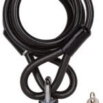 ProSource HD-HLL305LP-3L Cable Lock, Standard Shackle, 11/32 in Dia Shackle, 1-3/8 in H Shackle, Steel Shackle, Black