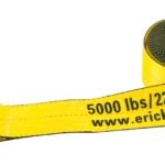 Erickson 58700 Winch Strap, 3 in W, 30 ft L, 5000 lb Vertical Hitch, Polyester, Yellow