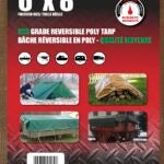 Erickson 57030 Mid-Grade Tarp, 8 ft L, 6 ft W, Poly, Brown/Green