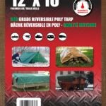 Erickson 57033 Mid-Grade Reversible Tarp, 16 ft L, 12 ft W, Polyethylene, Brown/Green