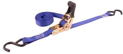 Erickson 34400 Tie-Down Strap, 1 in W, 15 ft L, Rubber, Blue, 400 lb Working Load