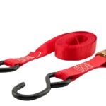 Erickson 34401 Tie-Down Strap, 1 in W, 15 ft L, Rubber, Red, 400 lb Working Load