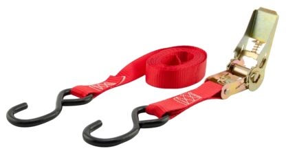 Erickson 34401 Tie-Down Strap, 1 in W, 15 ft L, Rubber, Red, 400 lb Working Load