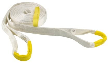 Erickson 59700 Recovery Strap, 27,000 lb, 3 in W, 20 ft L, Loop End, Nylon/Polyester, White