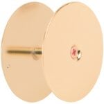 Defender Security U9516 Hole Cover Plate, Steel, Brass, For: 1-3/4 in Thick Doors